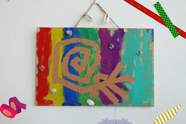 【子供アート工作】マスキングテープで浮き上がる！誰でも絵になる簡単アート！