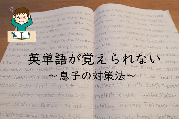 【中学英語】英単語が覚えられない～息子の対策法